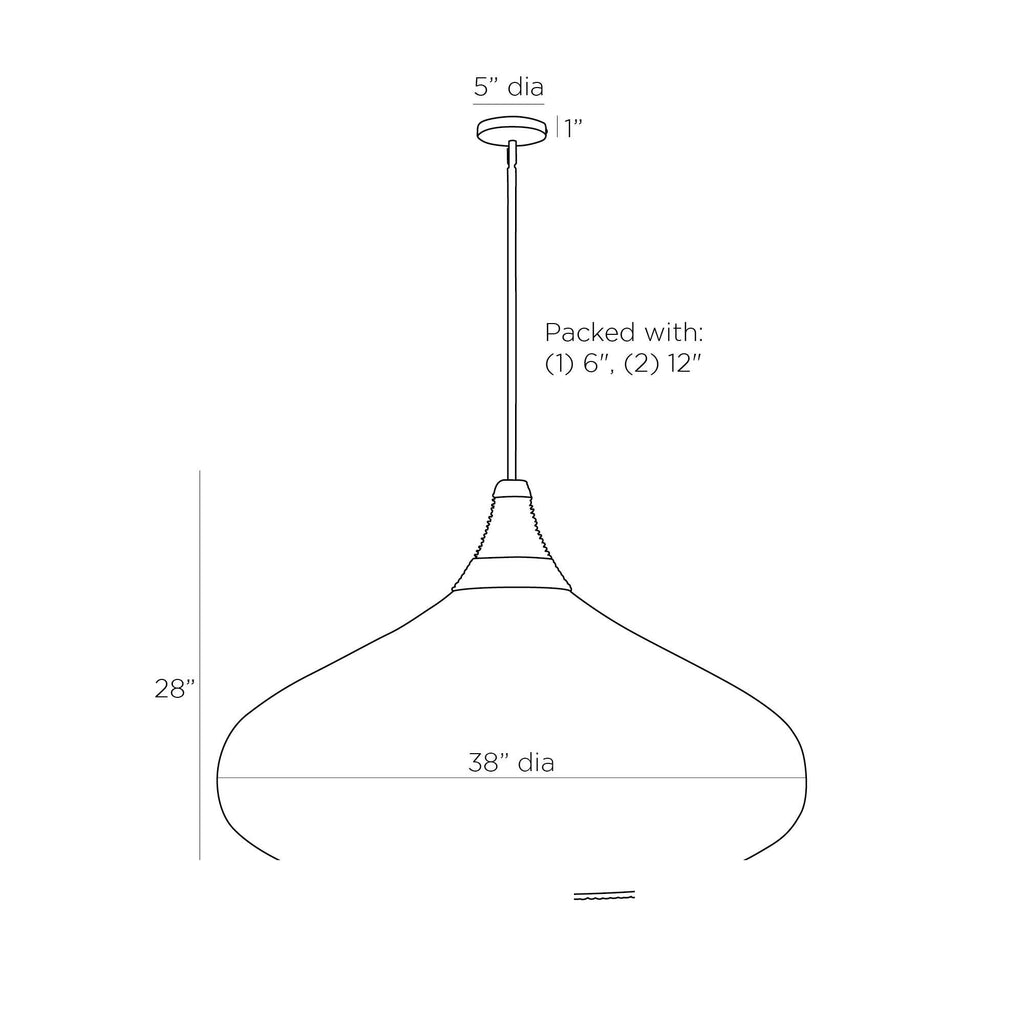Tulum Pendant DMS05 technical dimension drawing