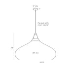 Tulum Pendant DMS05 technical dimension drawing