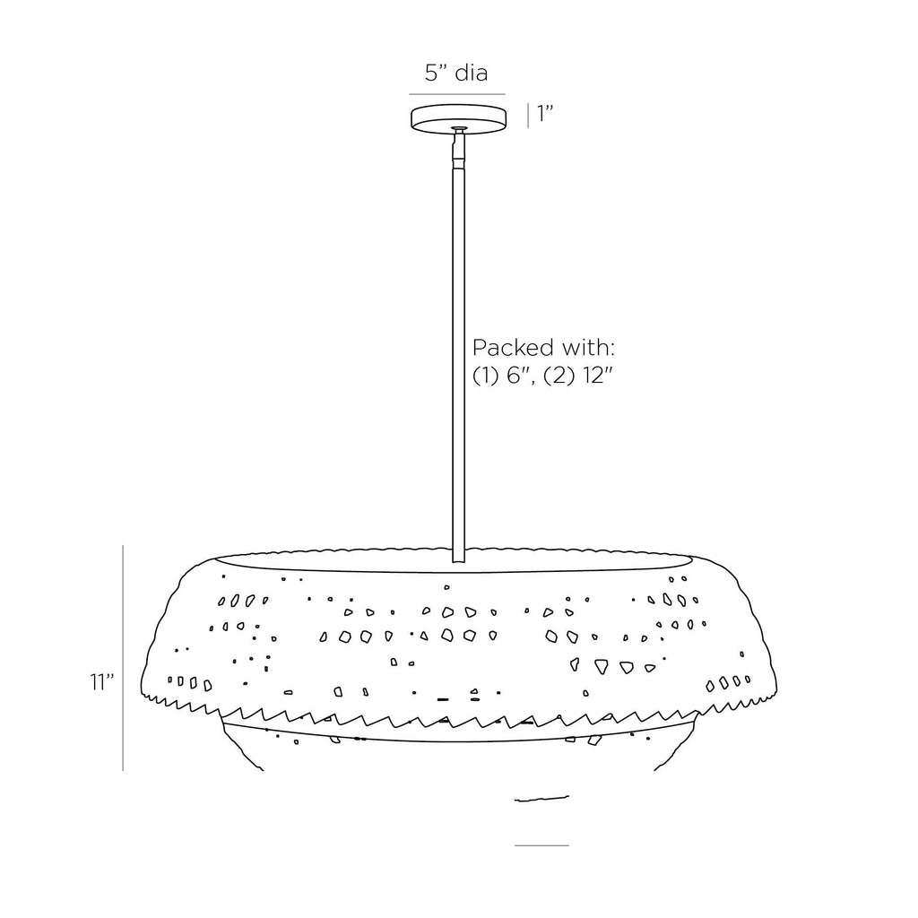 Valdez Pendant DMS08 technical dimension drawing