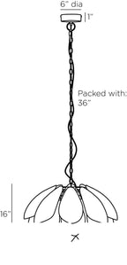 Ayana Chandelier DMS09 technical dimension drawing