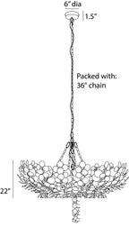 Bilal Chandelier DMS14 technical dimension drawing