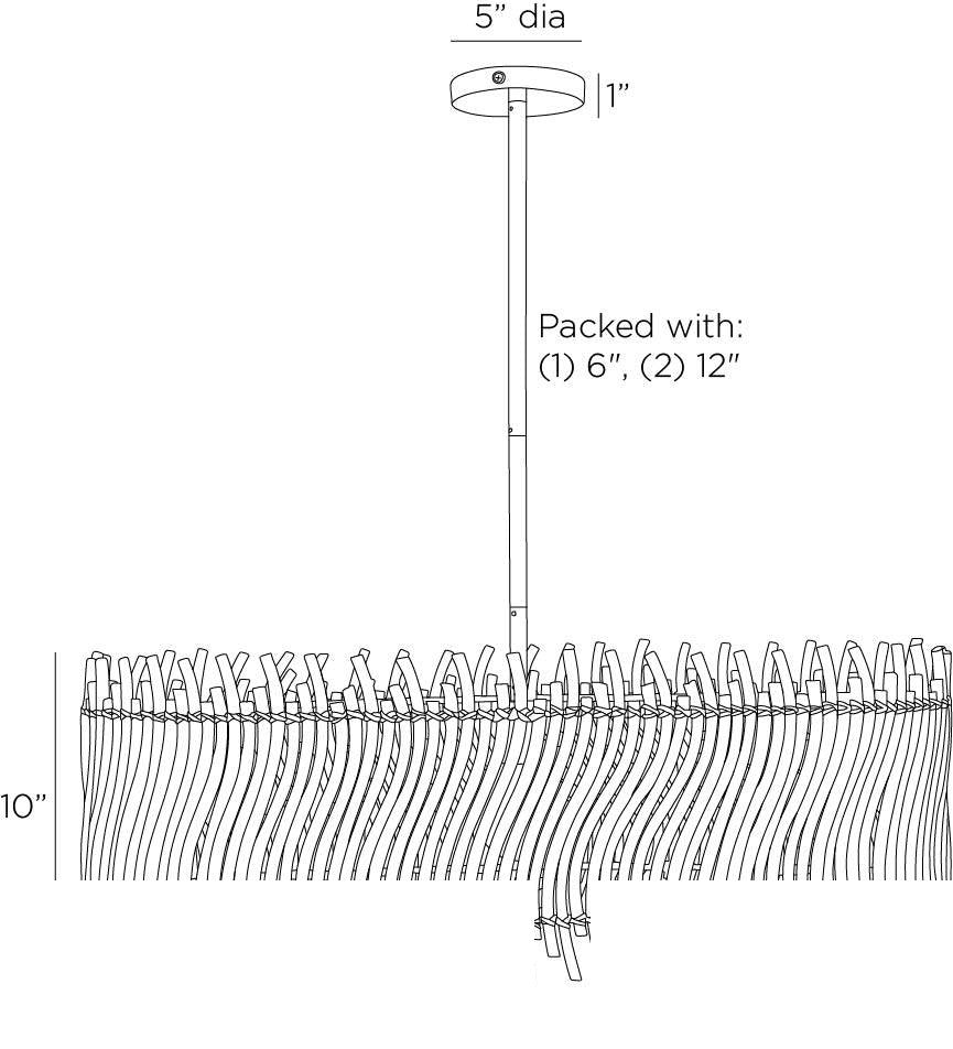 Cabrera Pendant DMS15 technical dimension drawing