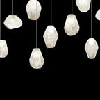 Vitrina Natural Quartz Stone Drop Linear Chandelier