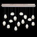 Vitrina Natural Quartz Stone Drop Linear Chandelier