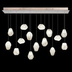 Vitrina Natural Quartz Stone Drop Linear Chandelier