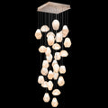 Vitrina Natural Quartz Stone Drop 30-Light Chandelier