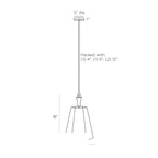 Teagan Pendant DPC02 technical dimension drawing