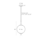 Tirso Pendant DPC07 technical dimension drawing