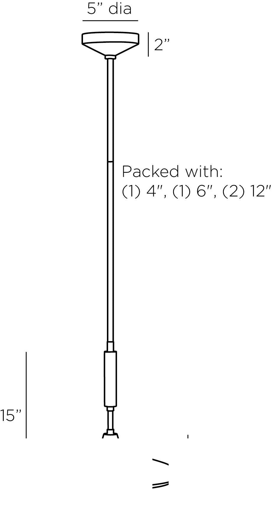 Bryson Pendant DPC11 technical dimension drawing