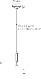 Bryson Pendant DPC11 technical dimension drawing
