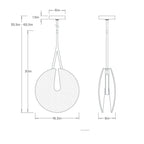 Tyche Pendant DPC31 technical dimension drawing