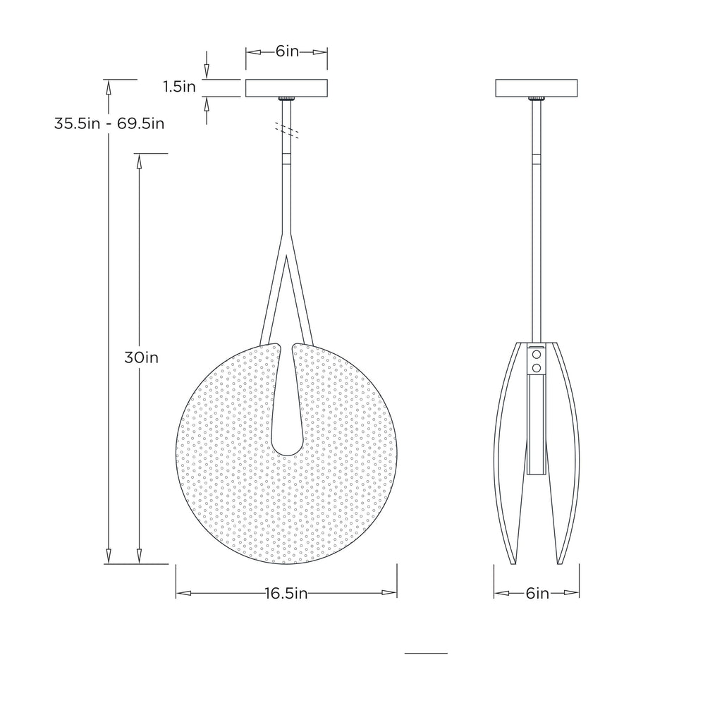 Tyche Pendant DPC32 technical dimension drawing