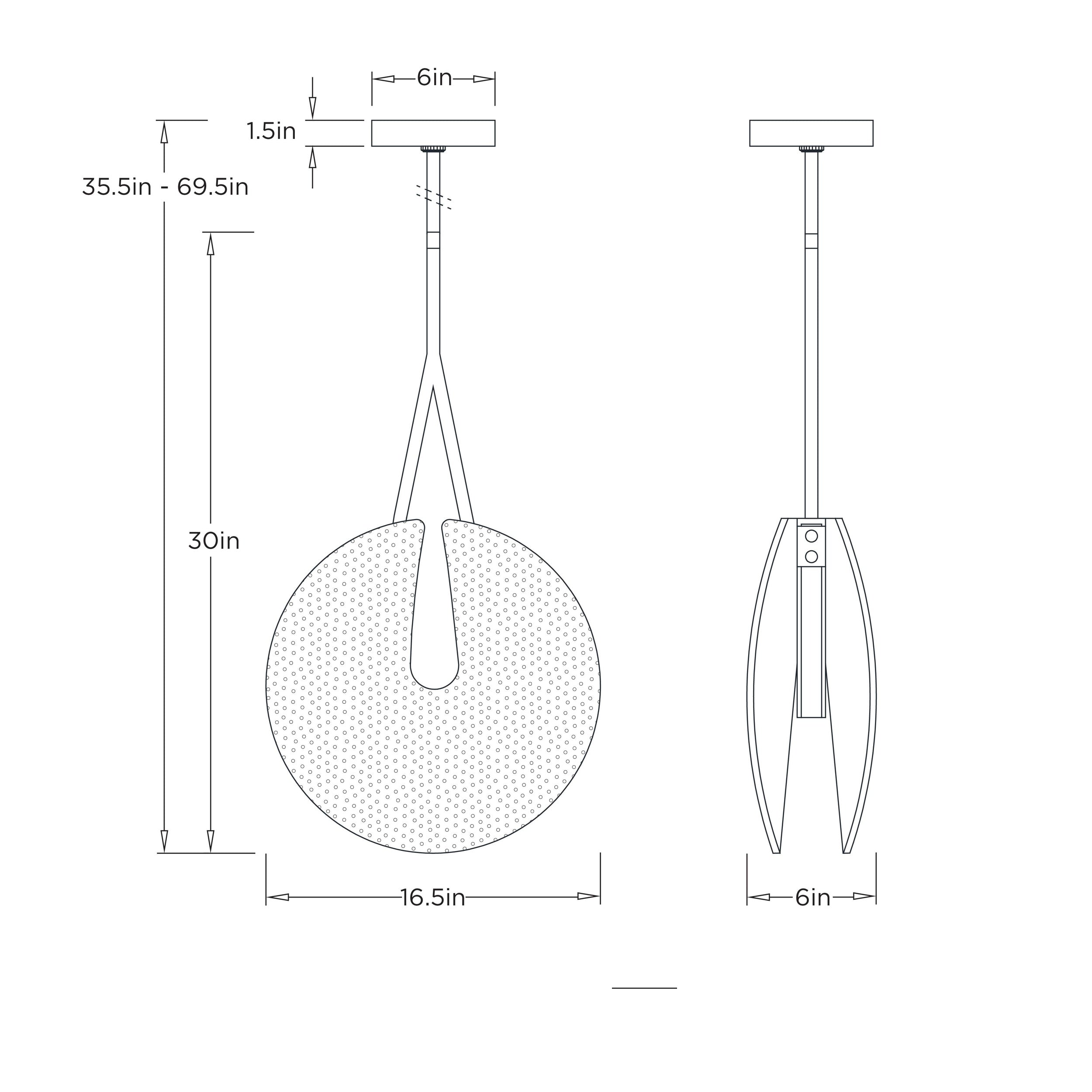 Tyche Pendant DPC32 technical dimension drawing