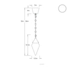 Berkley Pendant DPC36 technical dimension drawing