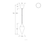 Berkley Pendant DPC39 technical dimension drawing