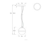 Noble Pendant DPC41 technical dimension drawing