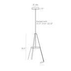 Tori Pendant DPI02 technical dimension drawing