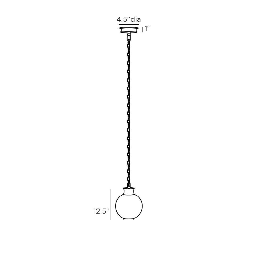 Boswell Pendant DPI03 technical dimension drawing