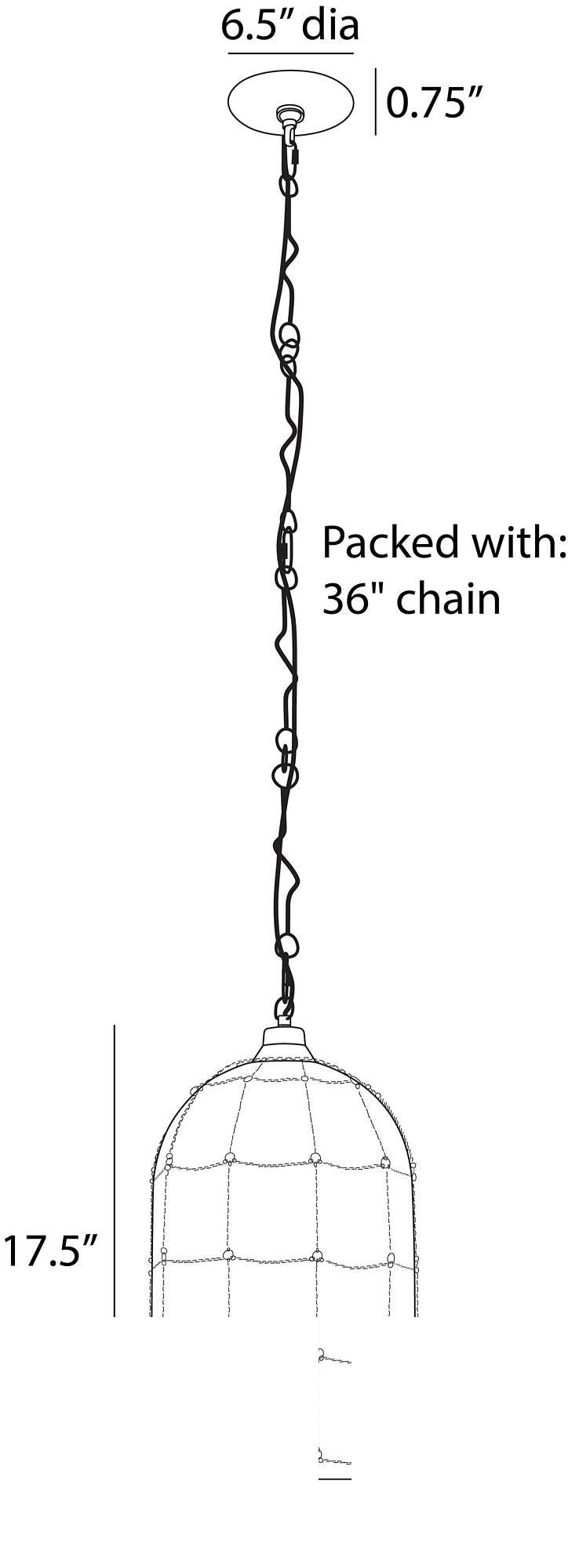 Jordan Pendant DPI14 technical dimension drawing