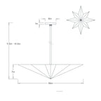 Rex Large Pendant DPI16 technical dimension drawing