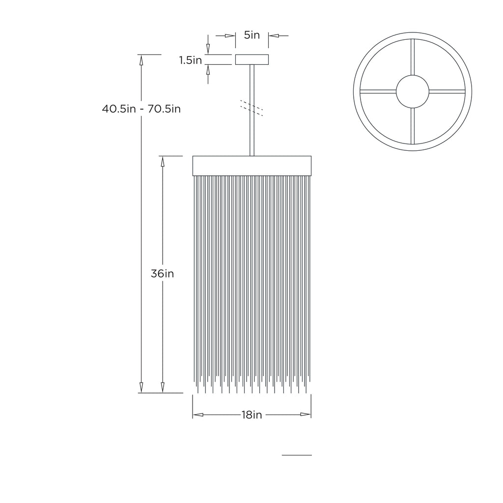 Fatima Large Pendant DPI18 technical dimension drawing