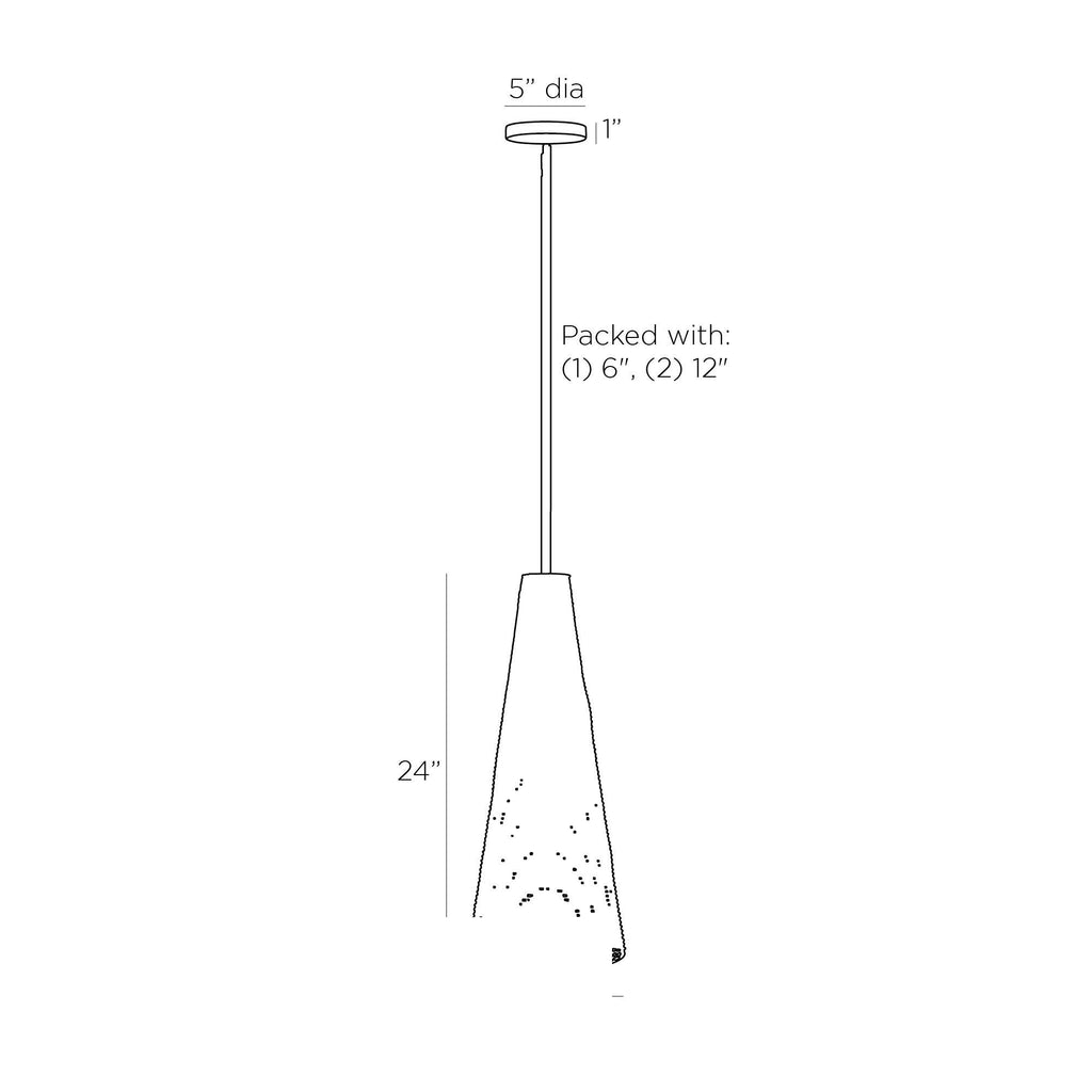 Taya Pendant DPS02 technical dimension drawing