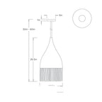 Marley Pendant DPS08 technical dimension drawing