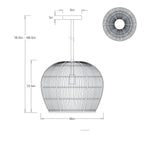 Swami Mini Pendant DPS09 technical dimension drawing