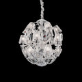 Luxury Globe-Shaped Crystal Chandelier with Fabric and Crystal Glass Shades, High-Quality Finish