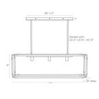 Trenton Linear Chandelier DRC01 technical dimension drawing