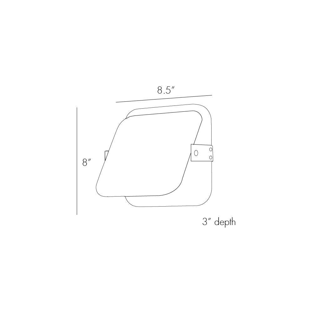 Mercury Wall Sconce DS49002 technical dimension drawing