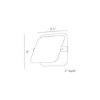Mercury Wall Sconce DS49002 technical dimension drawing