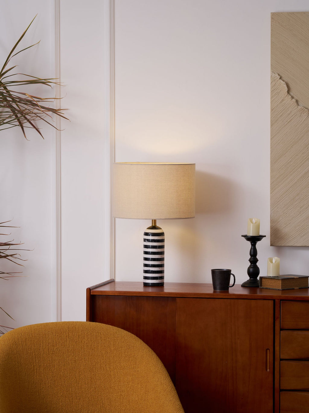 Tuxedo Marble Table Lamp