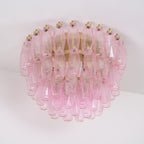 Poliedri Murano Pink Ceiling Light