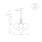 Montrose Chandelier DSC10 technical dimension drawing
