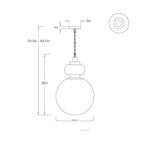 Rosemont Large Pendant DSC12 technical dimension drawing