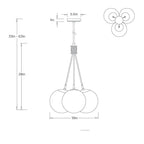 Trinity Chandelier DSC14 technical dimension drawing