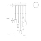 Javier Multi-Port Chandelier DSC16 clean dimension drawing