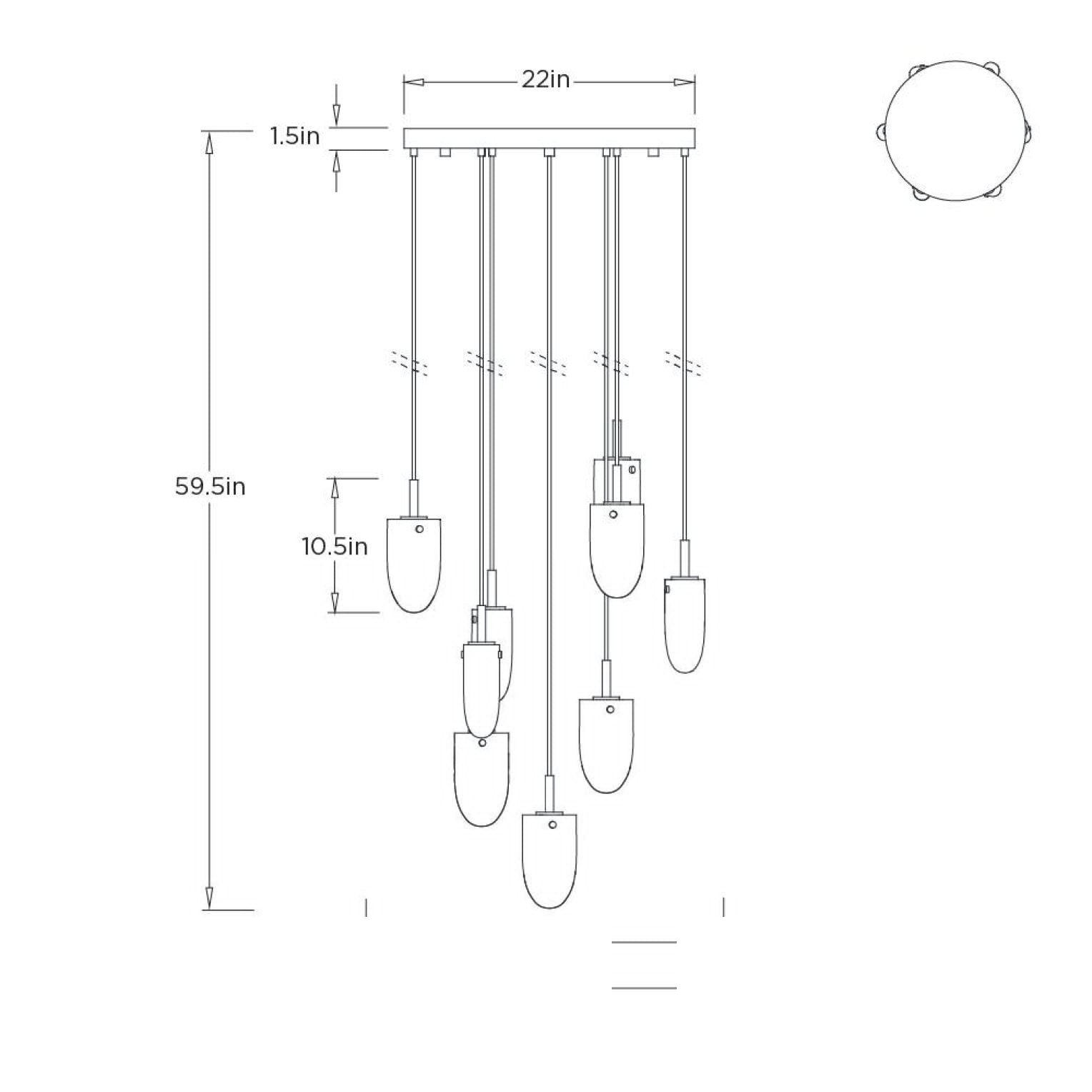 Javier Multi-Port Chandelier DSC16 clean dimension drawing