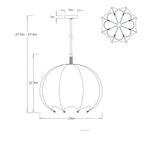 Lunaria Pendant DSC17 technical dimension drawing