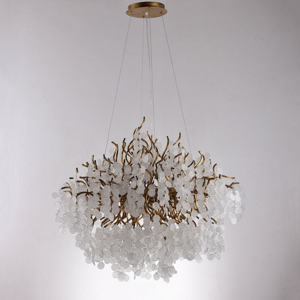Organic Branch Round Penny Chandelier