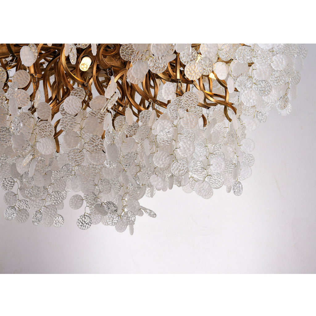 Organic Branch Round Penny Chandelier