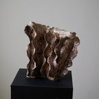 Rippled Clay Table Lamp
