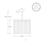 Maxton Chandelier DSI12 technical dimension drawing