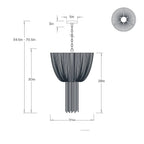 Yale Chandelier DSI14 technical dimension drawing