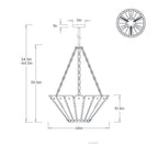 Decora Chandelier DSI16 technical dimension drawing