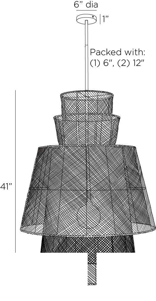 Chester Pendant DSS03 technical dimension drawing