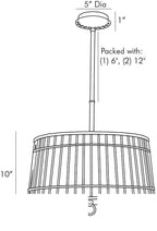 Sea Island Pendant DW49001 technical dimension drawing