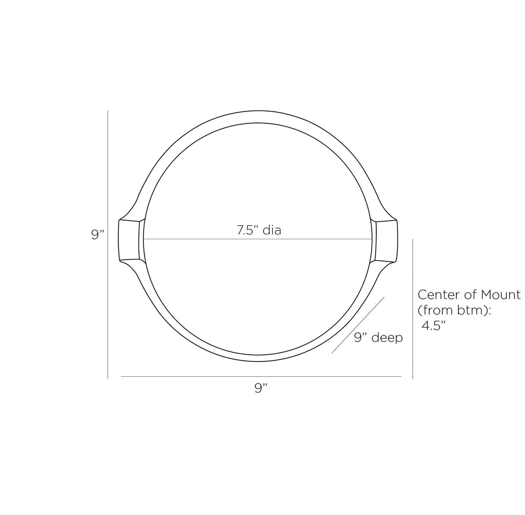 Thurlow Wall Sconce DWC04 technical dimension drawing