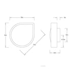 Aureline Wall Sconce DWC100 technical dimension drawing